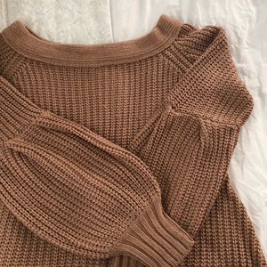 Oversized camel sweater